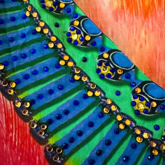 Beaded Multicolored Kaftan by SAKKAS - Picture 5 of 8